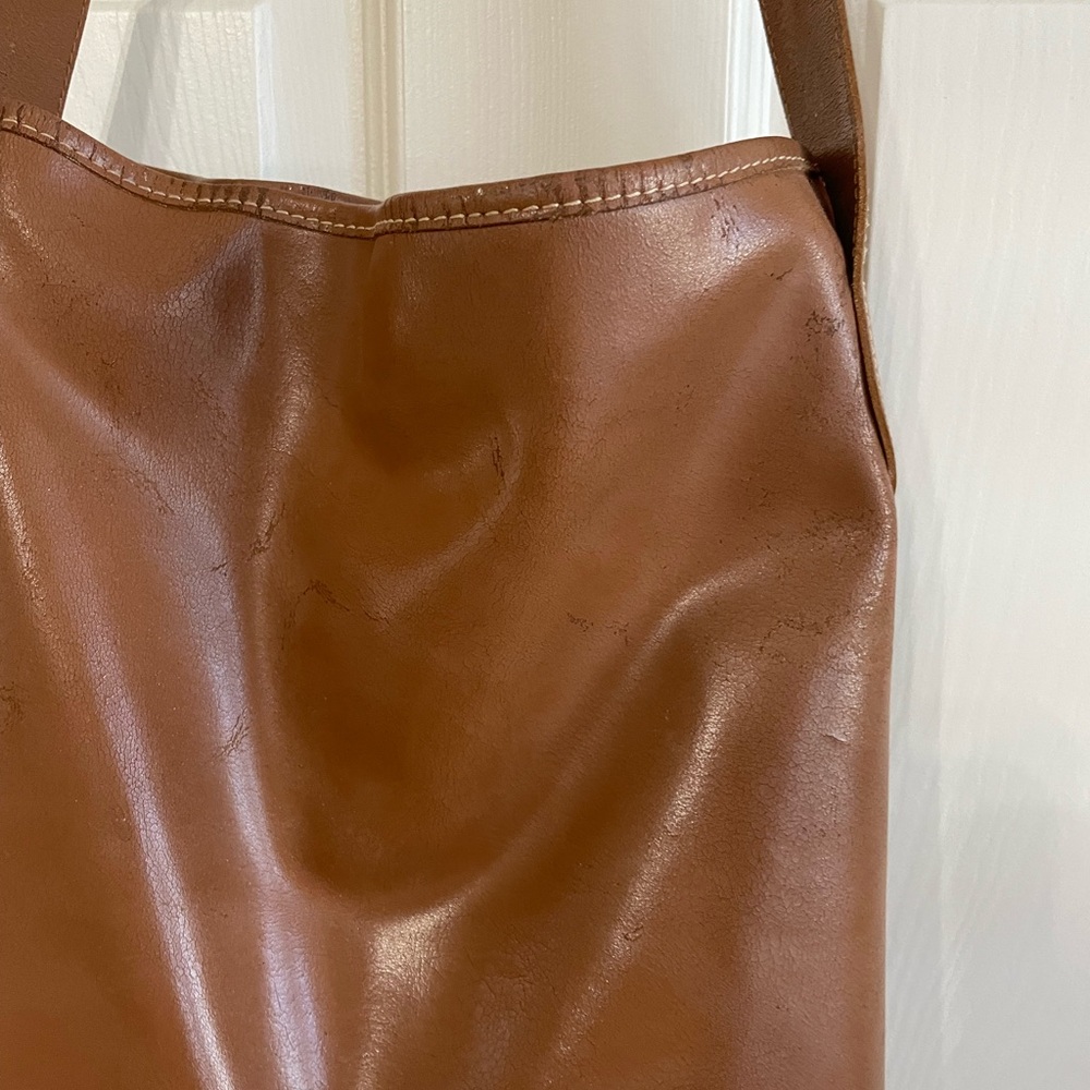 Longchamp saddle tan Leather bucket Bag from Saks Fifth Avenue - Picture 2 of 5